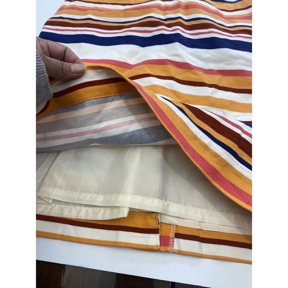 Merona Women’s Stretch Pencil Skirt Fully Lined Mid Rise Size 2 Striped Pockets - Picture 8 of 16